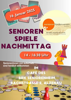 Senioren-Spiele-Nachmittag in Alzenau am 16.01.25